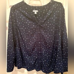 Croft & Barrow Long Sleeve Silky Blouse Sz 3X w/button cuffs NWOT